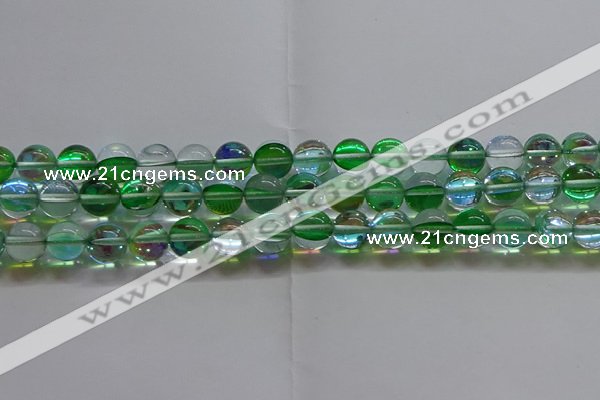 CMS1603 15.5 inches 10mm round synthetic moonstone beads wholesale