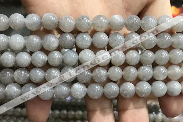 CMS1652 15.5 inches 8mm round grey moonstone beads wholesale