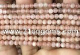 CMS1670 15.5 inches 4mm round moonstone beads wholesale