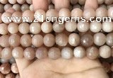 CMS1681 15.5 inches 12mm faceted round moonstone beads wholesale