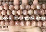 CMS1682 15.5 inches 14mm faceted round moonstone beads wholesale