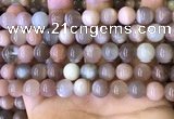 CMS1687 15.5 inches 10mm round rainbow moonstone beads wholesale