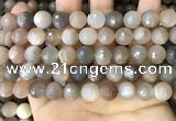 CMS1694 15.5 inches 10mm faceted round rainbow moonstone beads