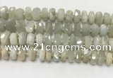 CMS1768 15.5 inches 6*10mm - 8*11mm faceted tyre moonstone beads