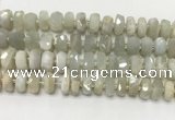 CMS1768 15.5 inches 6*10mm - 8*11mm faceted tyre moonstone beads