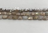 CMS1781 15.5 inches 8*12mm faceted rectangle AB-color moonstone beads