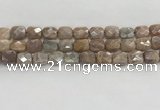 CMS1782 15.5 inches 10*12mm faceted rectangle AB-color moonstone beads
