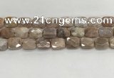 CMS1784 15.5 inches 12*16mm faceted rectangle AB-color moonstone beads