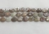 CMS1801 15.5 inches 13*18mm faceted oval AB-color moonstone beads