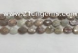 CMS1801 15.5 inches 13*18mm faceted oval AB-color moonstone beads