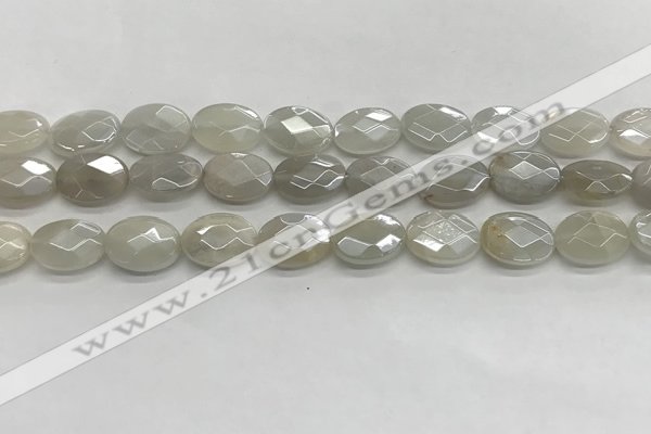 CMS1807 15.5 inches 10*14mm faceted oval AB-color moonstone beads