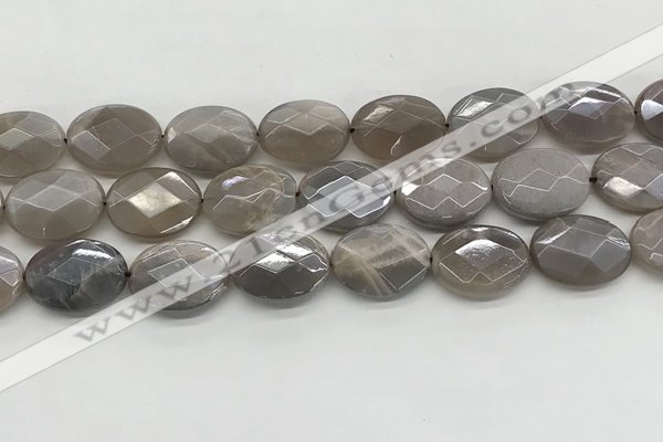 CMS1815 15.5 inches 15*20mm faceted oval AB-color moonstone beads