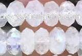 CMS1868 15.5 inches 5*8mm faceted rondelle white moonstone beads