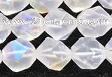 CMS1872 15.5 inches 8mm faceted nuggets AB-color white moonstone beads