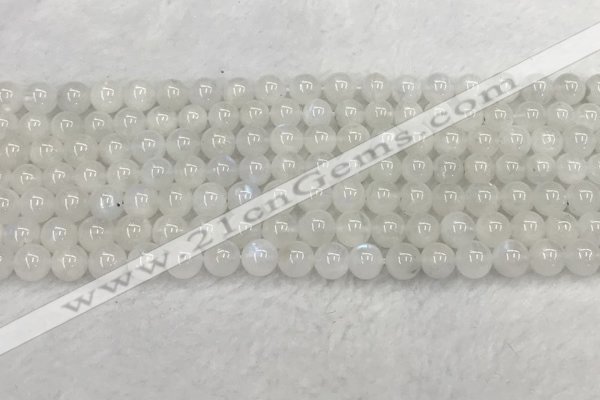 CMS1901 15.5 inches 6mm round white moonstone gemstone beads