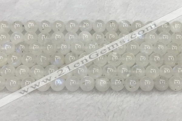 CMS1903 15.5 inches 10mm round white moonstone gemstone beads