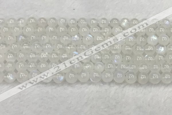 CMS1906 15.5 inches 6mm round white moonstone gemstone beads