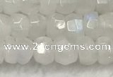 CMS1910 15.5 inches 4.5*6mm faceted rondelle white moonstone beads