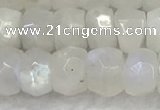 CMS1911 15.5 inches 5*8mm faceted rondelle white moonstone beads