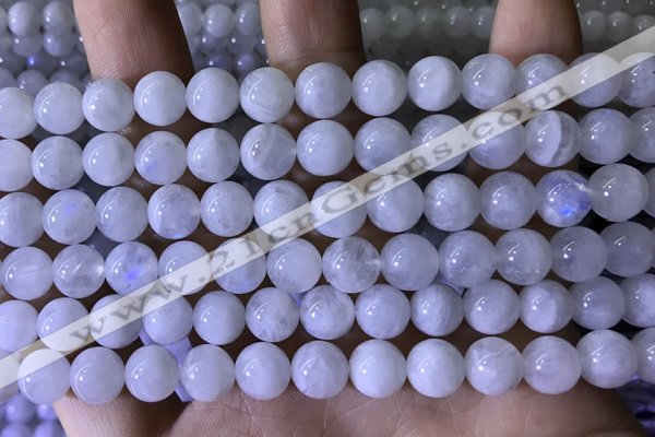 CMS1922 15.5 inches 8mm round white moonstone gemstone beads