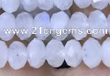 CMS1925 15.5 inches 4*6mm faceted rondelle white moonstone beads