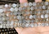 CMS1942 15.5 inches 8mm round grey moonstone beads wholesale