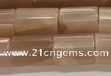 CMS1950 15.5 inches 10*14mm faceted tube moonstone beads