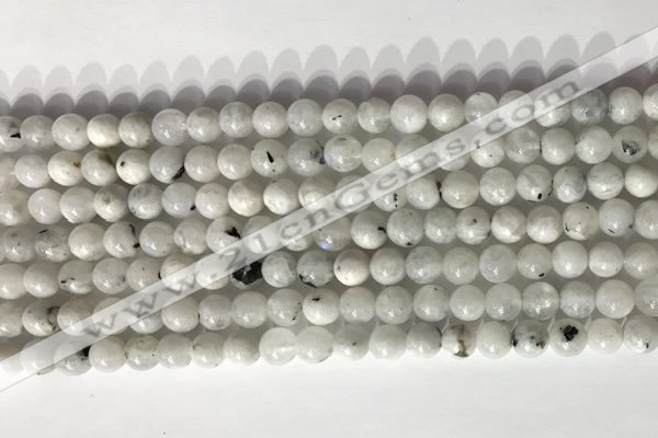 CMS2000 15.5 inches 6mm round white moonstone gemstone beads