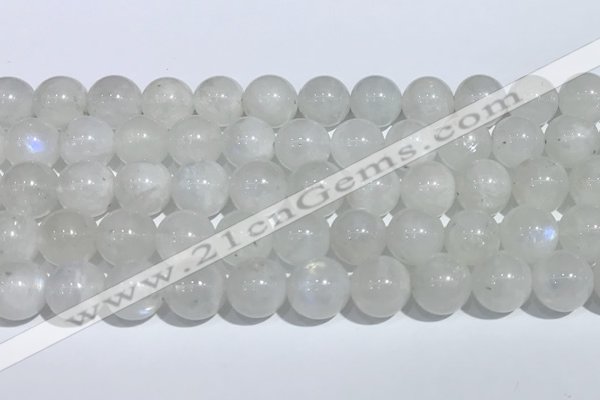 CMS2007 15.5 inches 10mm round white moonstone gemstone beads