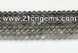 CMS2021 15.5 inches 8mm round black moonstone beads wholesale