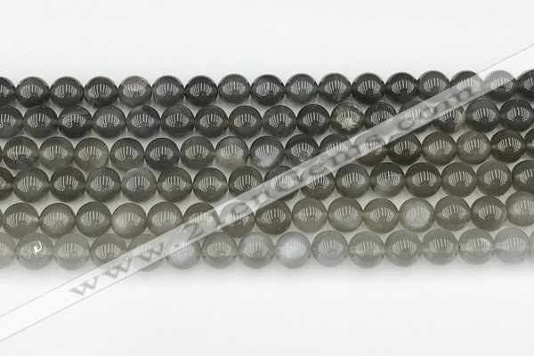 CMS2021 15.5 inches 8mm round black moonstone beads wholesale