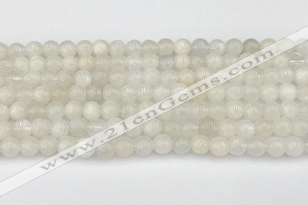 CMS2026 15.5 inches 6mm round white moonstone beads wholesale