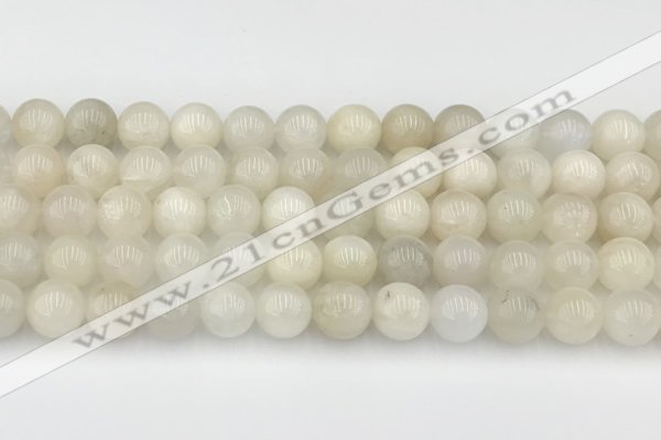 CMS2028 15.5 inches 8mm round white moonstone beads wholesale