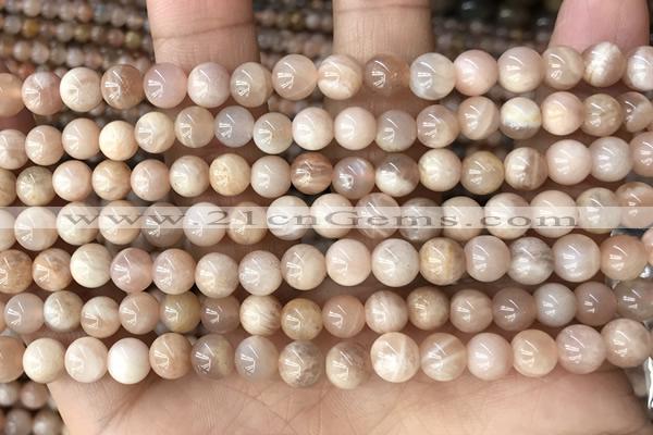 CMS2054 15.5 inches 6mm round moonstone gemstone beads