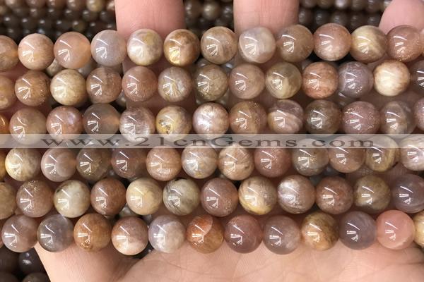 CMS2063 15.5 inches 8mm round moonstone gemstone beads