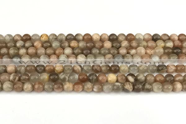 CMS2086 15 inches 6mm round moonstone gemstone beads