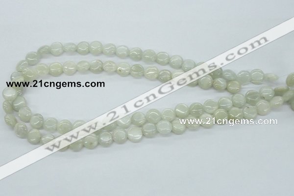 CMS209 15.5 inches 10mm flat round moonstone gemstone beads wholesale