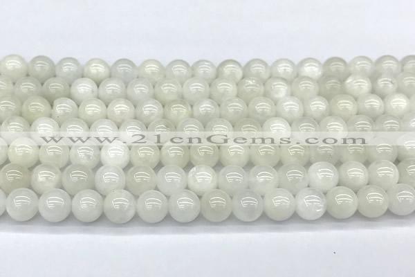 CMS2095 15 inches 6mm round white moonstone beads