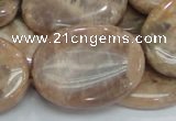 CMS21 15.5 inches 30*40mm oval moonstone gemstone beads wholesale