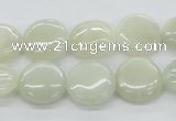 CMS210 15.5 inches 14mm flat round moonstone gemstone beads wholesale