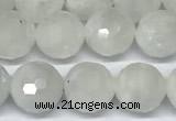 CMS2124 15 inches 8mm faceted rondelle white moonstone beads