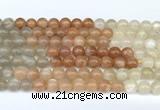 CMS2165 15 inches 6mm round rainbow moonstone beads