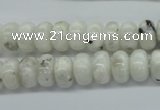 CMS218 15.5 inches 6*10mm rondelle white moonstone gemstone beads