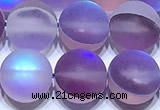 CMS2183 15 inches 6mm, 8mm, 10mm & 12mm round matte synthetic moonstone beads