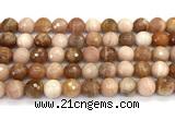 CMS2282 15 inches 10mm faceted round moonstone beads