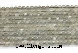 CMS2293 15 inches 4mm round grey moonstone beads wholesale