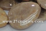 CMS32 15.5 inches 30*40mm flat teardrop moonstone gemstone beads