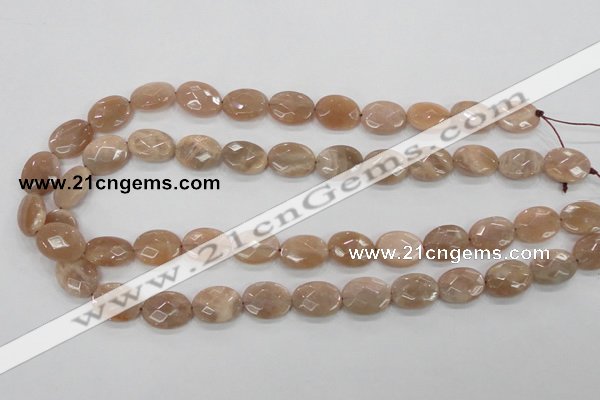 CMS35 15.5 inches 12*16mm faceted oval moonstone gemstone beads