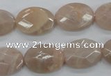 CMS36 15.5 inches 14*18mm faceted oval moonstone gemstone beads