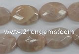 CMS36 15.5 inches 14*18mm faceted oval moonstone gemstone beads